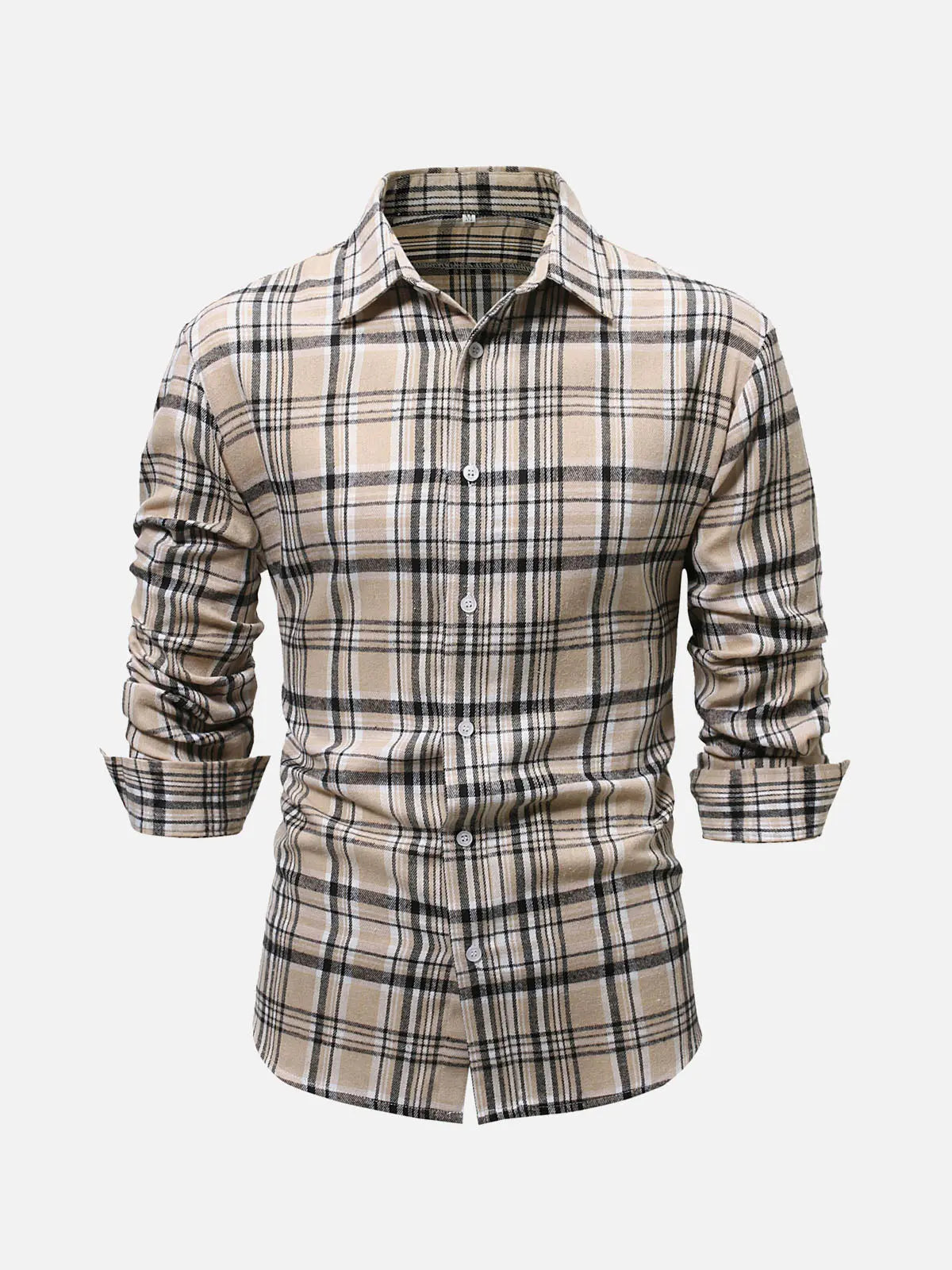 Men's Classic Plaid Long Sleeve Shirt ElevenOasis
