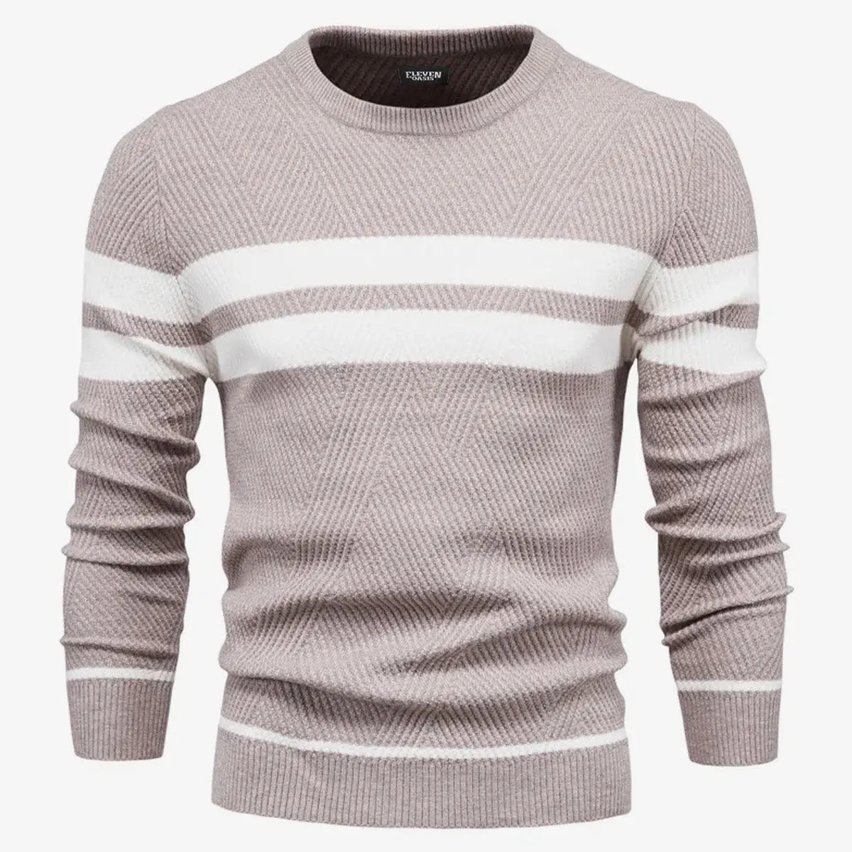 Men's Slim Stripe Knit Sweater ElevenOasis