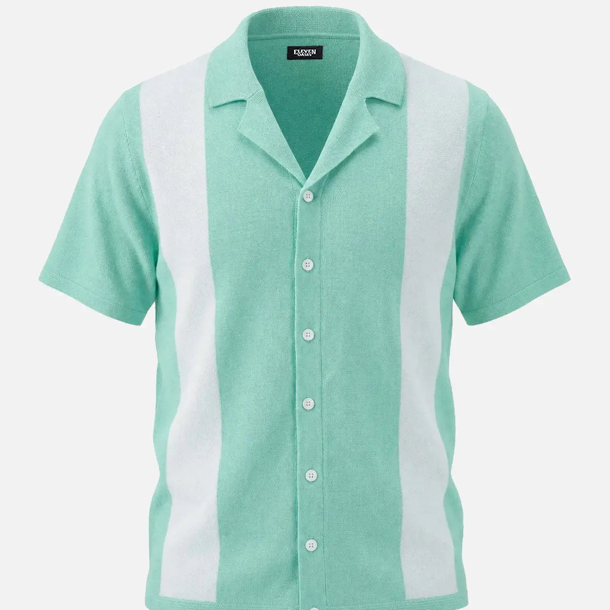 Men's Contrast Side Panel Short Sleeve Knit Shirt Eleven Oasis
