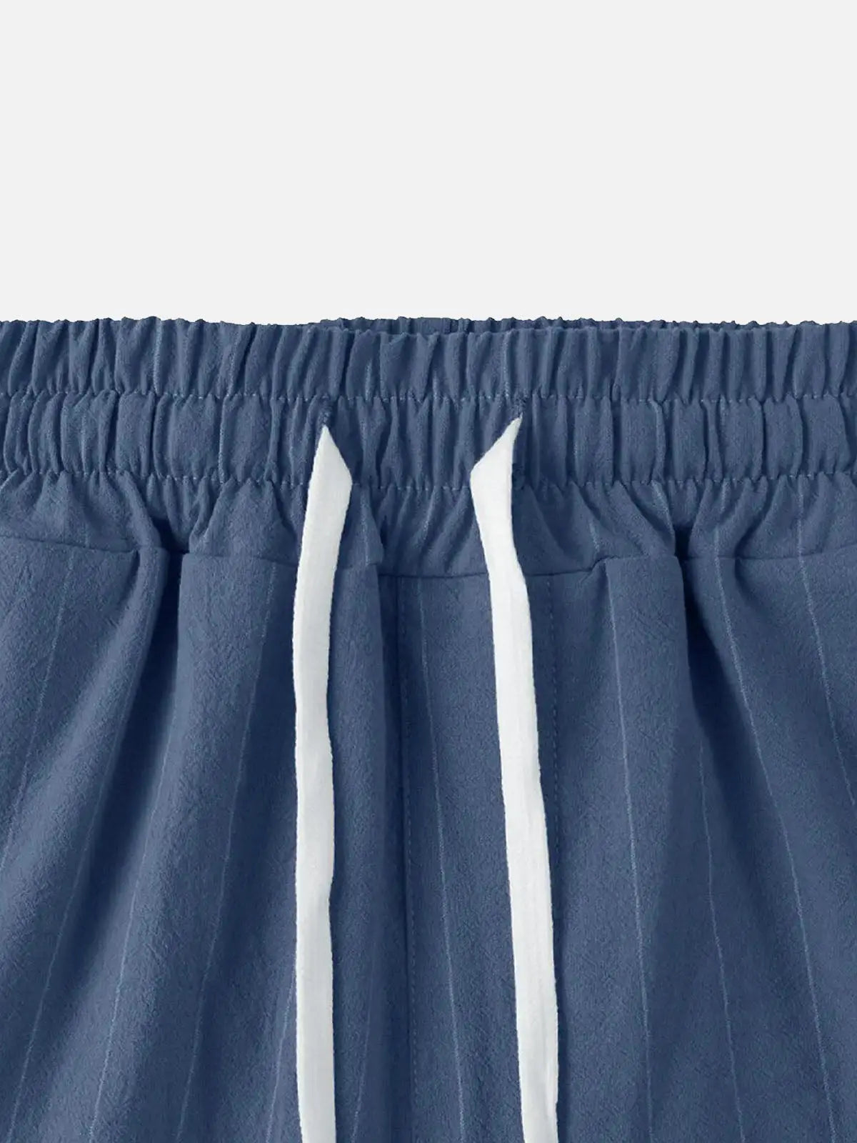 Men's Pinstripe Linen Blend Drawstring Pants ElevenOasis