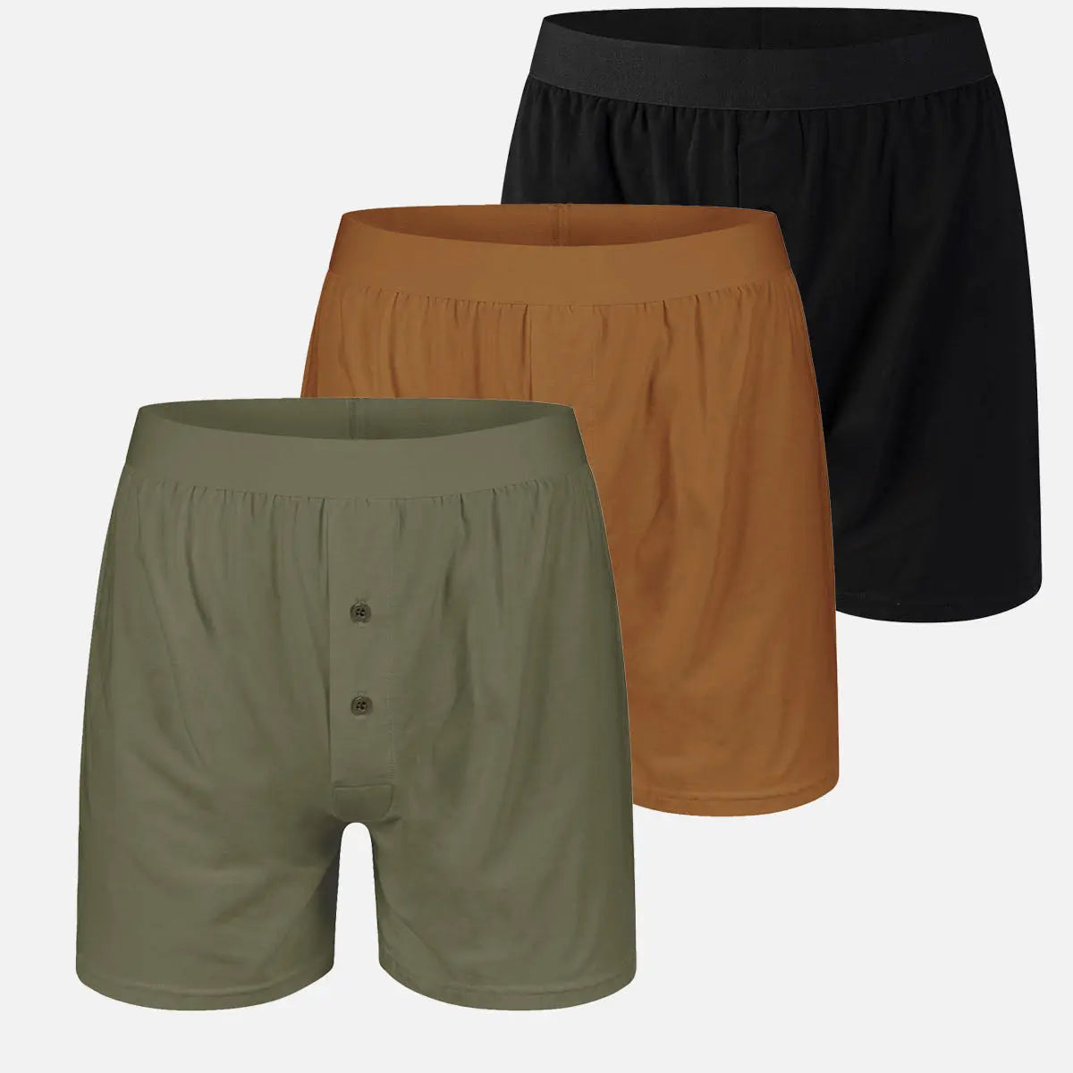 Men's Cotton Stretch Button Fly Boxer Eleven Oasis