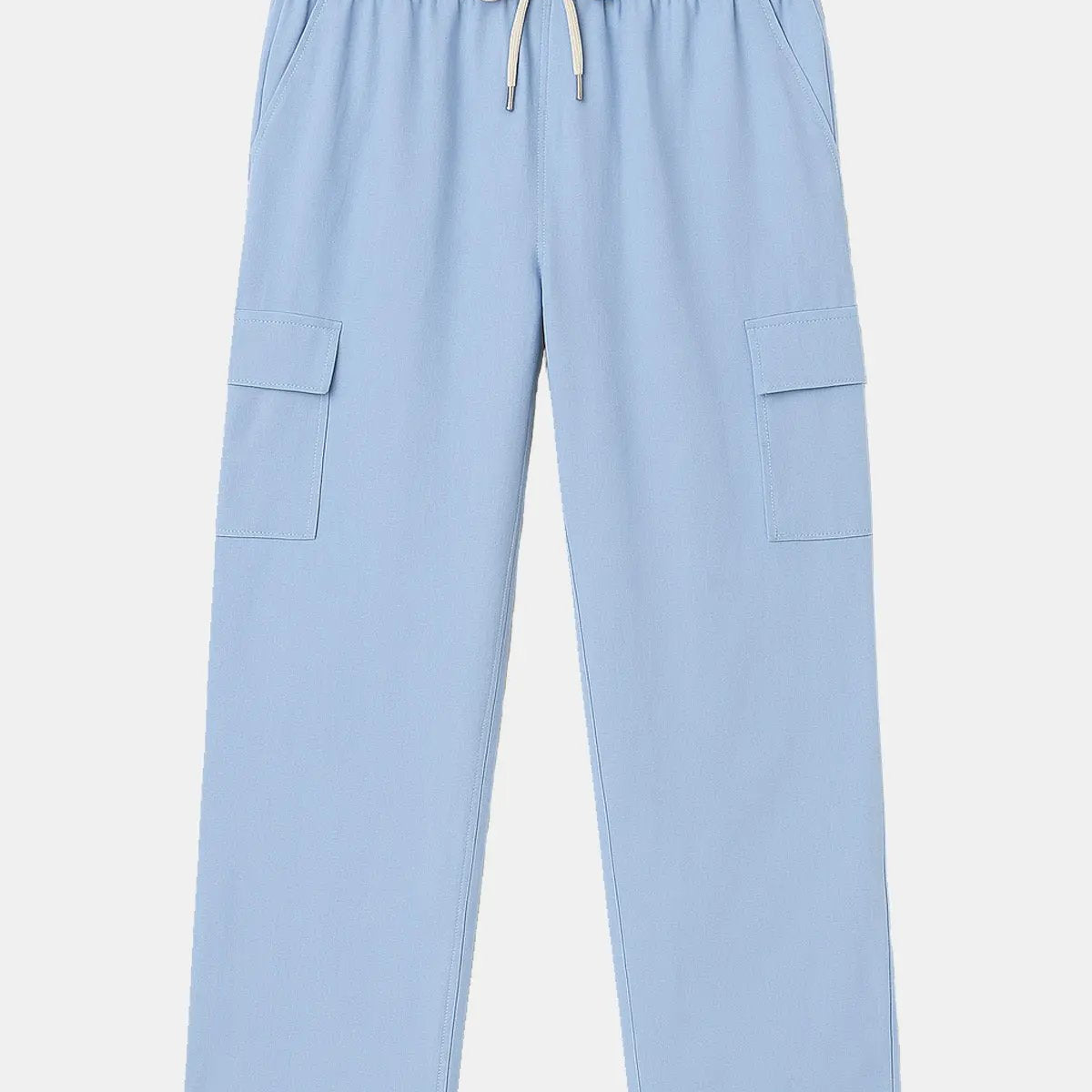 Men's Solid Color Linen Basic Breathable Vacation Cargo Pants Eleven Oasis