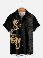 Chinese Year of the Dragon Men's Short Sleeve Shirt ElevenOasis