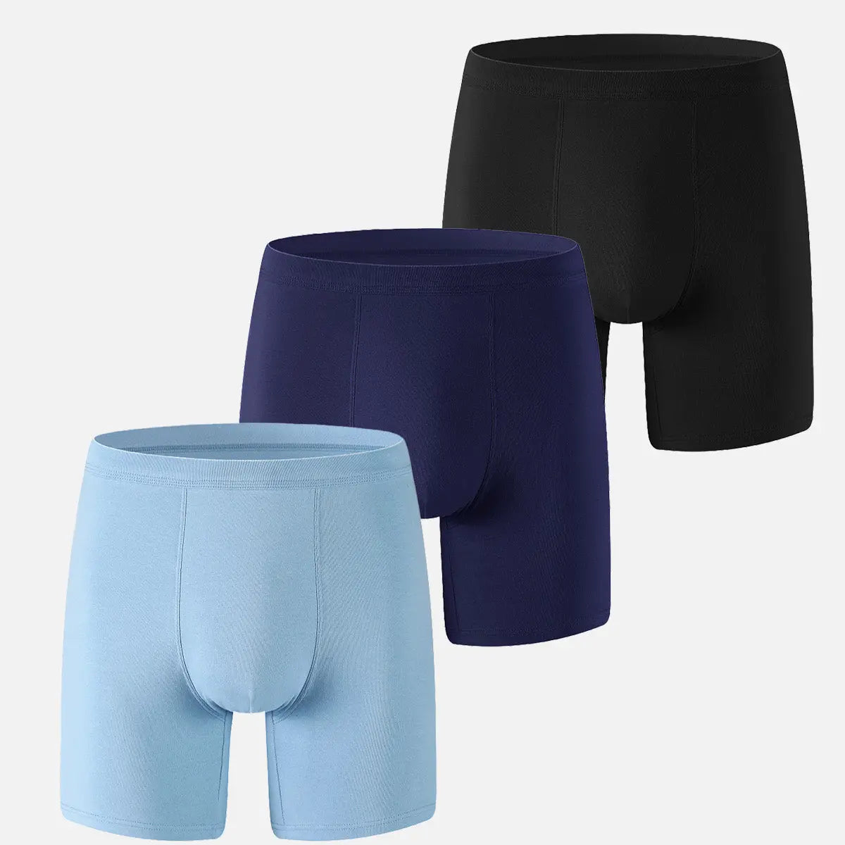 Men's Long-Leg Cotton Stretch Boxer Briefs Eleven Oasis