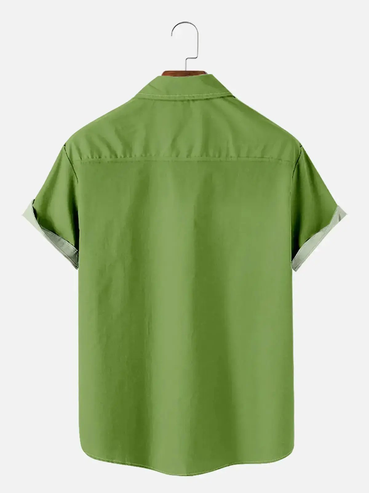 Men's Atomic Olive Starburst Bowling Short Sleeve Shirt ElevenOasis
