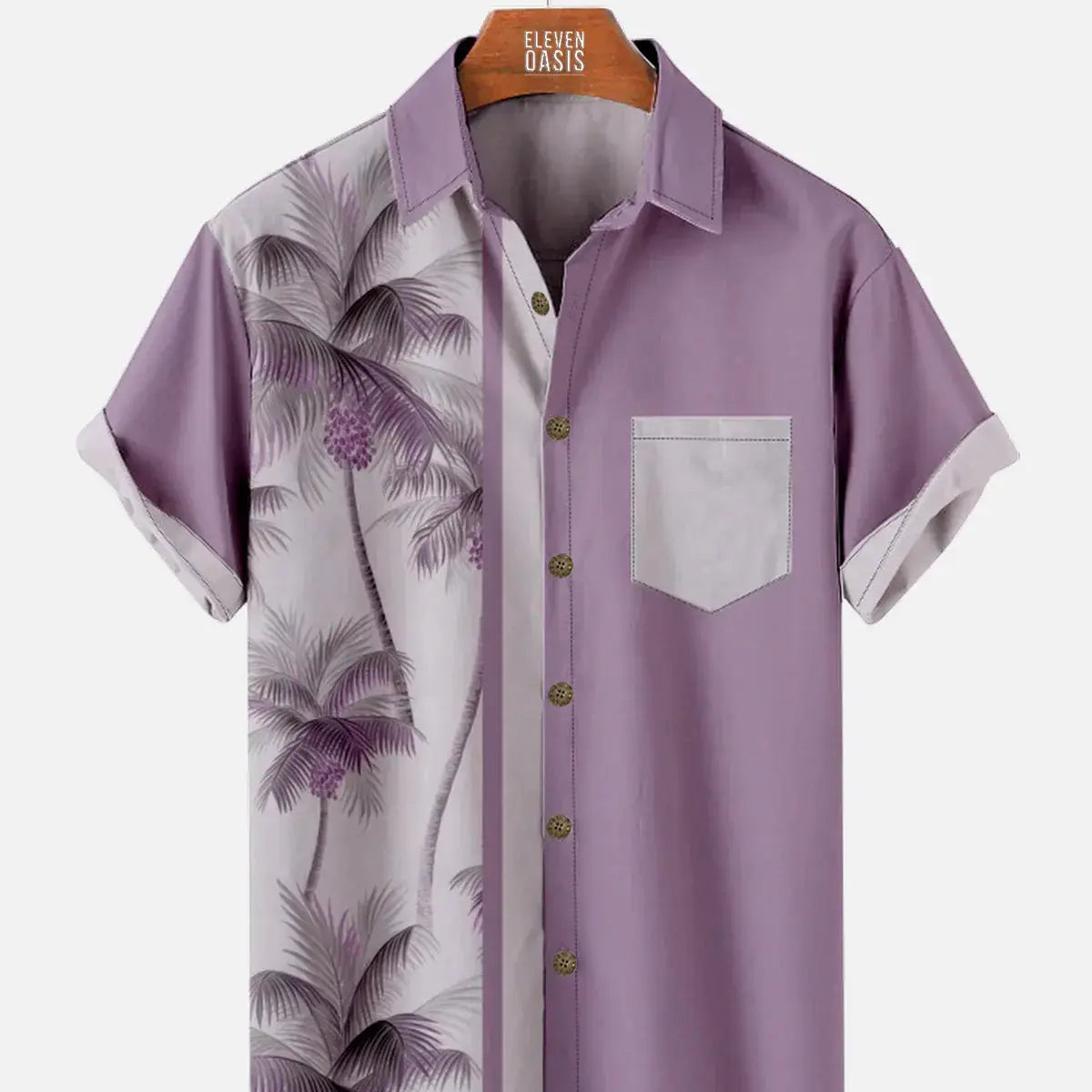 Men's Coconut Tree Casual Breathable Short Sleeve Hawaiian ShirtMens short sleeve shirts Big and tall Mens shirts Short sleeve shirts for men Mens 4xl shirts Casual short sleeve shirts