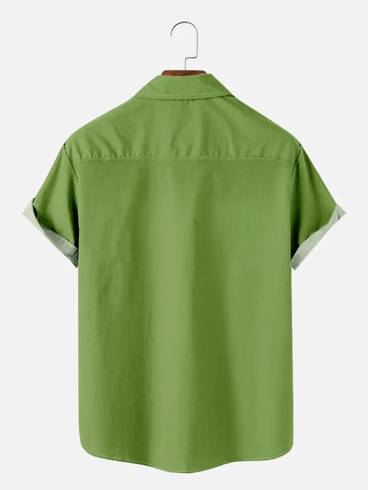 Men's Atomic Olive Starburst Bowling Short Sleeve Shirt ElevenOasis