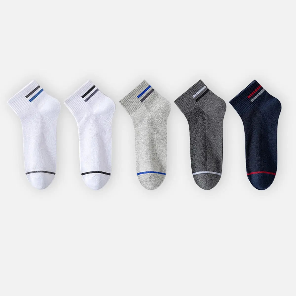 Men's Breathable Lightweight Ankle Socks 5-Pack Eleven Oasis