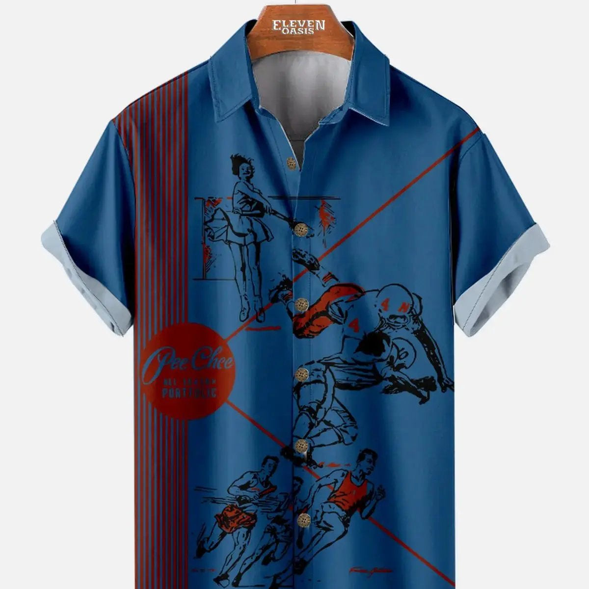Men's Pee Chee Folder Front and Back Cover Nostalgia Shirt ElevenOasis
