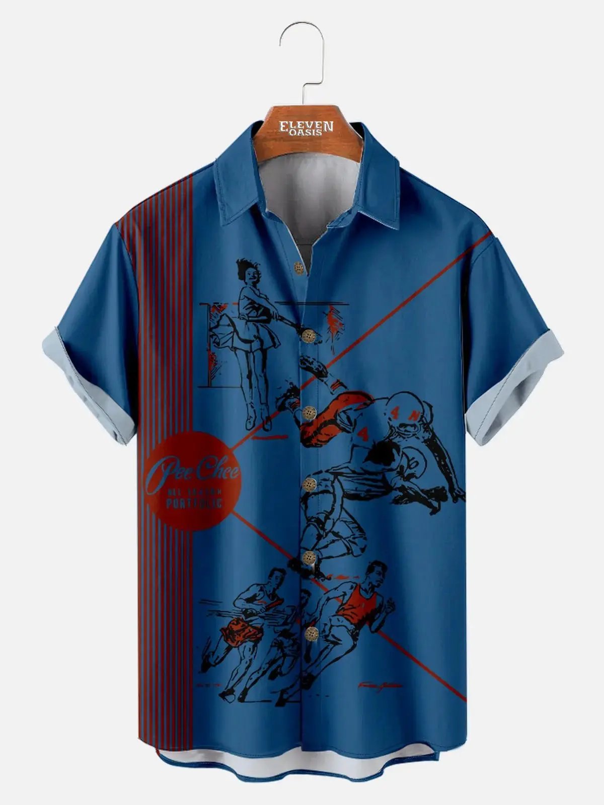 Men's Pee Chee Folder Front and Back Cover Nostalgia Shirt ElevenOasis