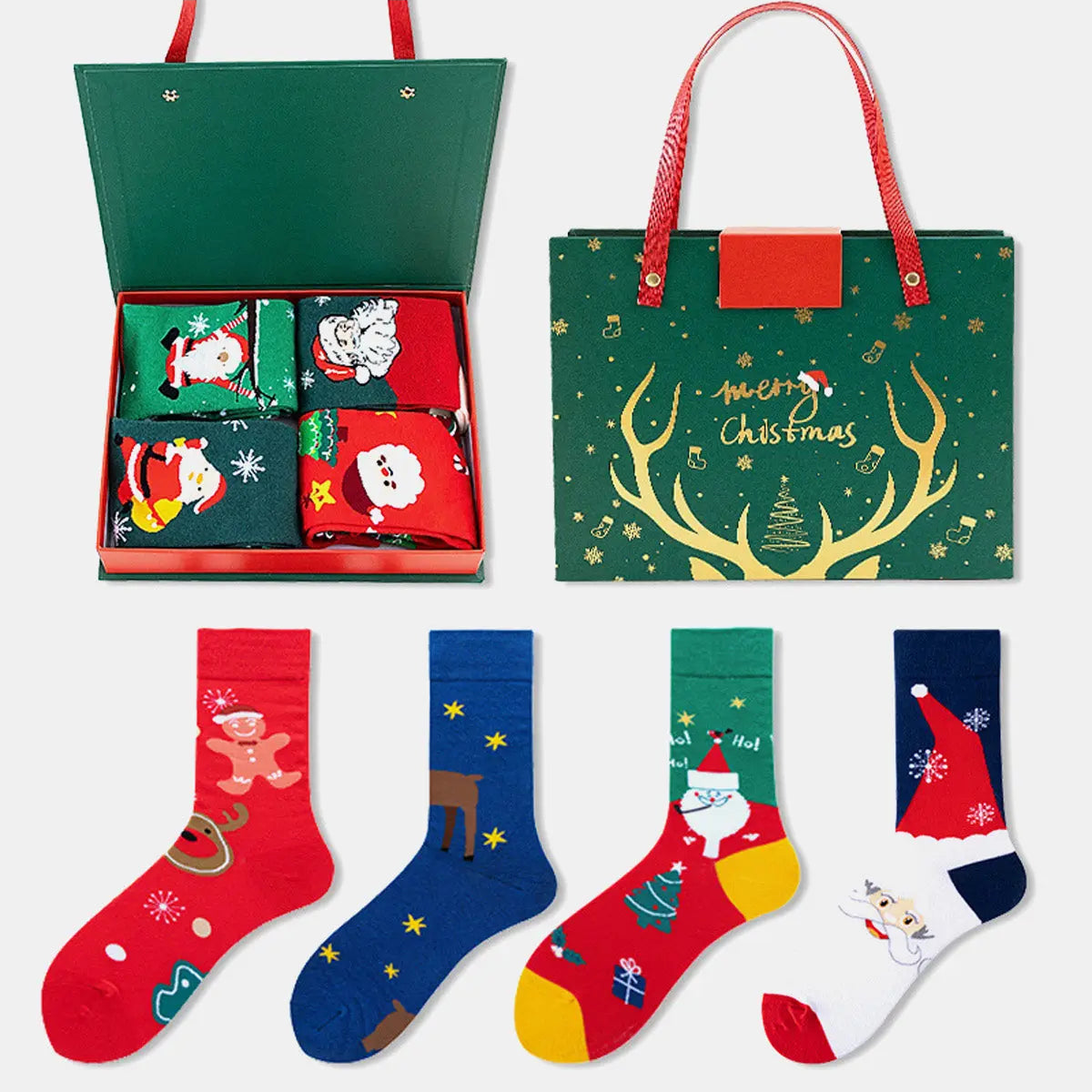 Christmas Socks Gift Set (4 Pairs) ElevenOasis