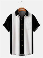 Men's Basic 50s Style Bowling Shirt ElevenOasis