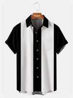Men's Basic 50s Style Bowling Shirt ElevenOasis