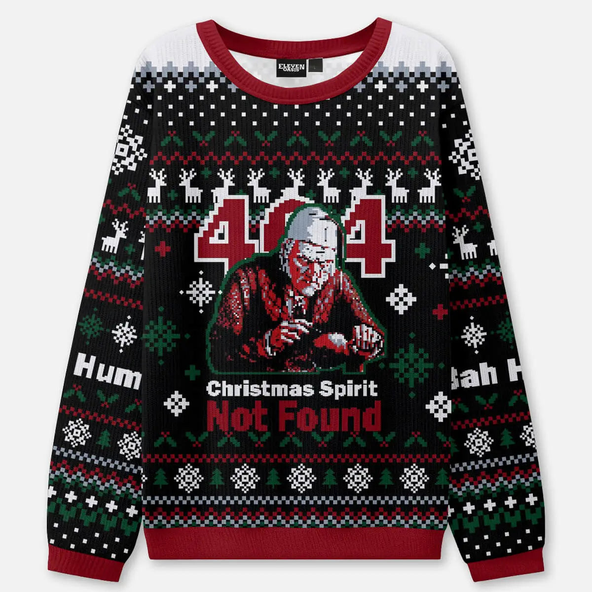 404 Christmas Spirit Not Found Ugly Christmas Sweatshirt Eleven Oasis