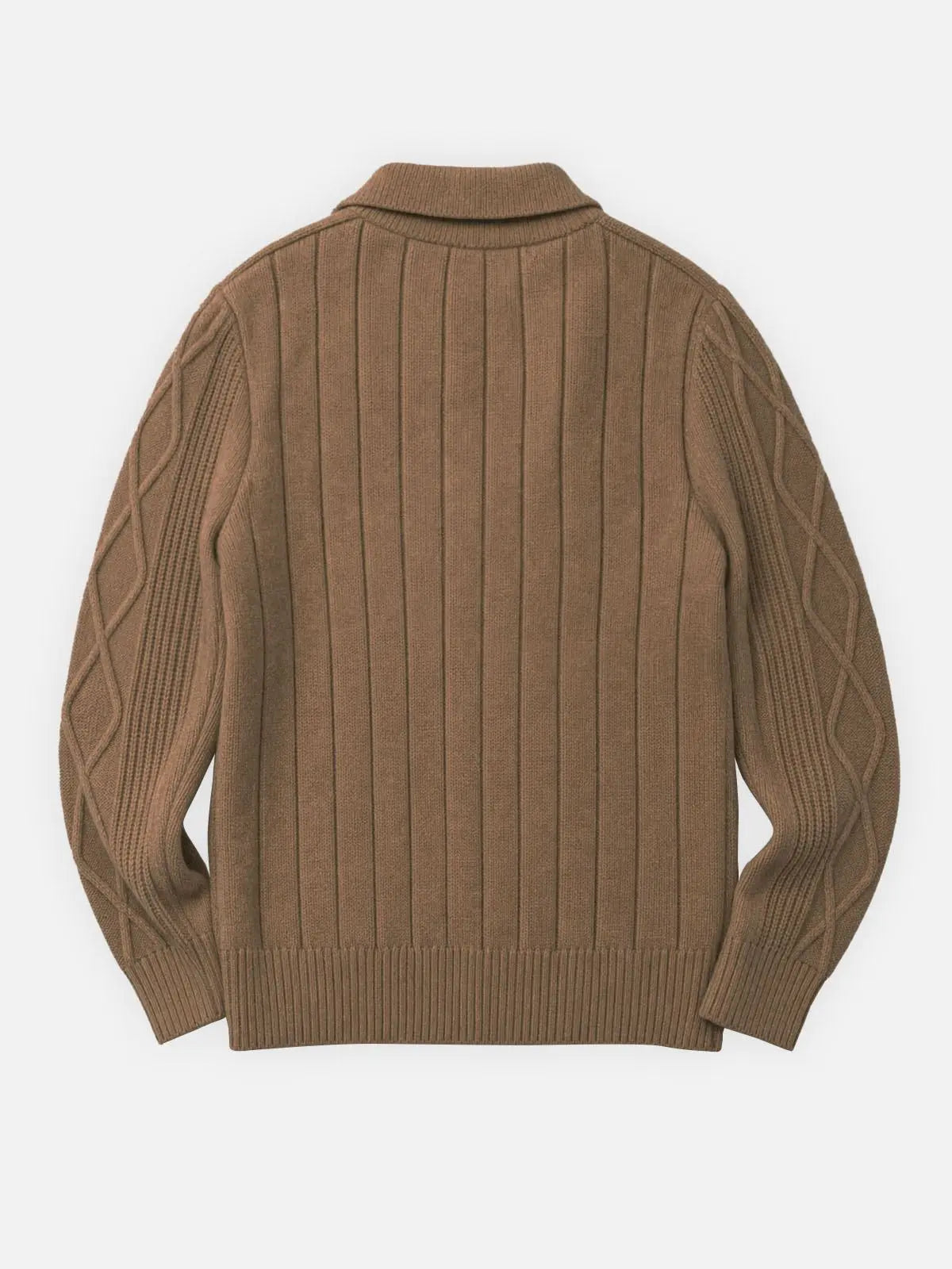 Men's Cable Knit Shawl Collar Slim Fit Cardigan Eleven Oasis