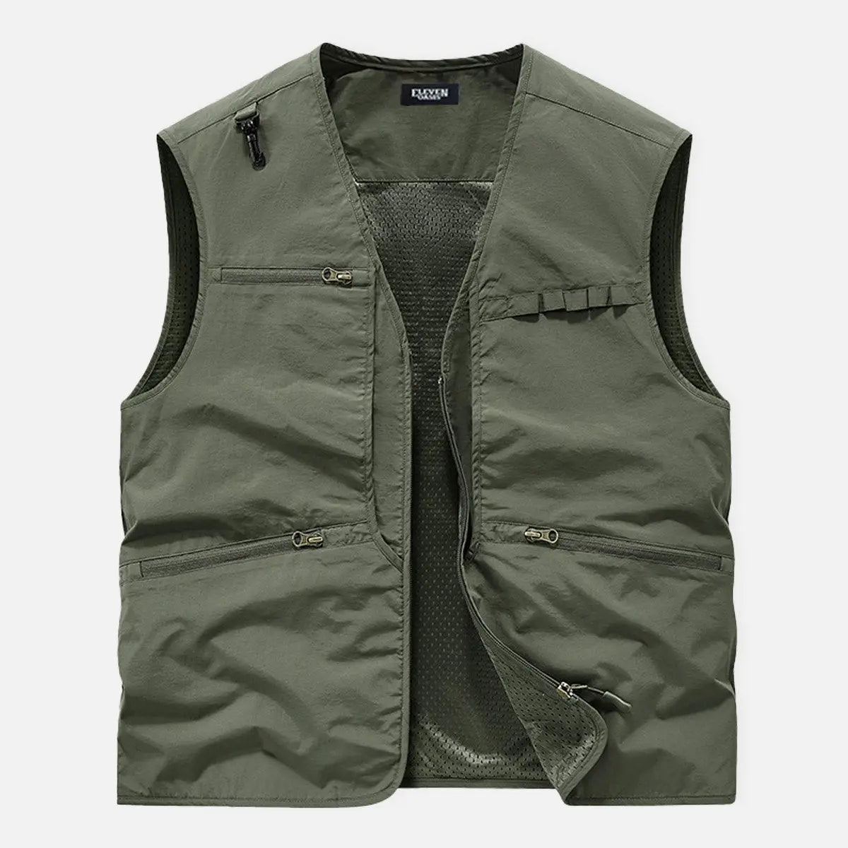 Men's Slim Fit Multi-Pocket Outdoor Utility Vest Eleven Oasis