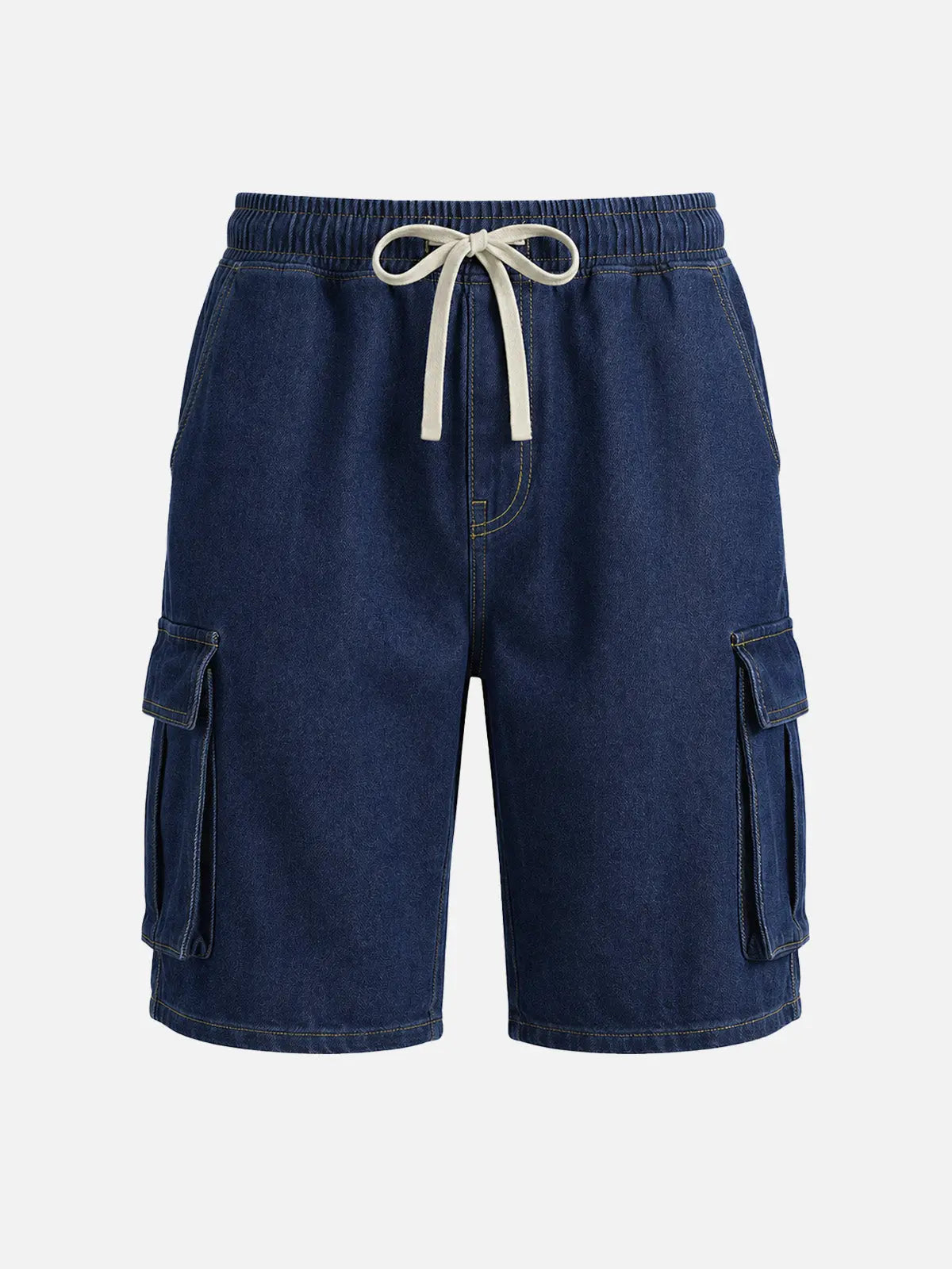 Men's Stretch Cotton Drawstring Cargo Denim Shorts Eleven Oasis