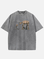Star Wars I'm Your Father Robot Dialogue Acid Wash Cotton T-Shirt Eleven Oasis