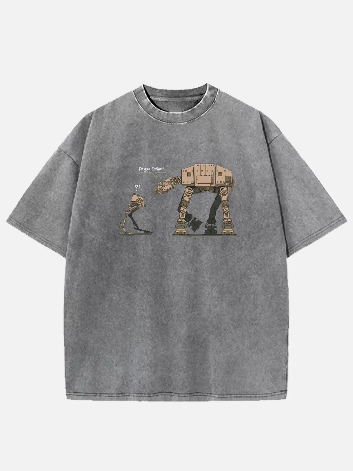 Star Wars I'm Your Father Robot Dialogue Acid Wash Cotton T-Shirt Eleven Oasis