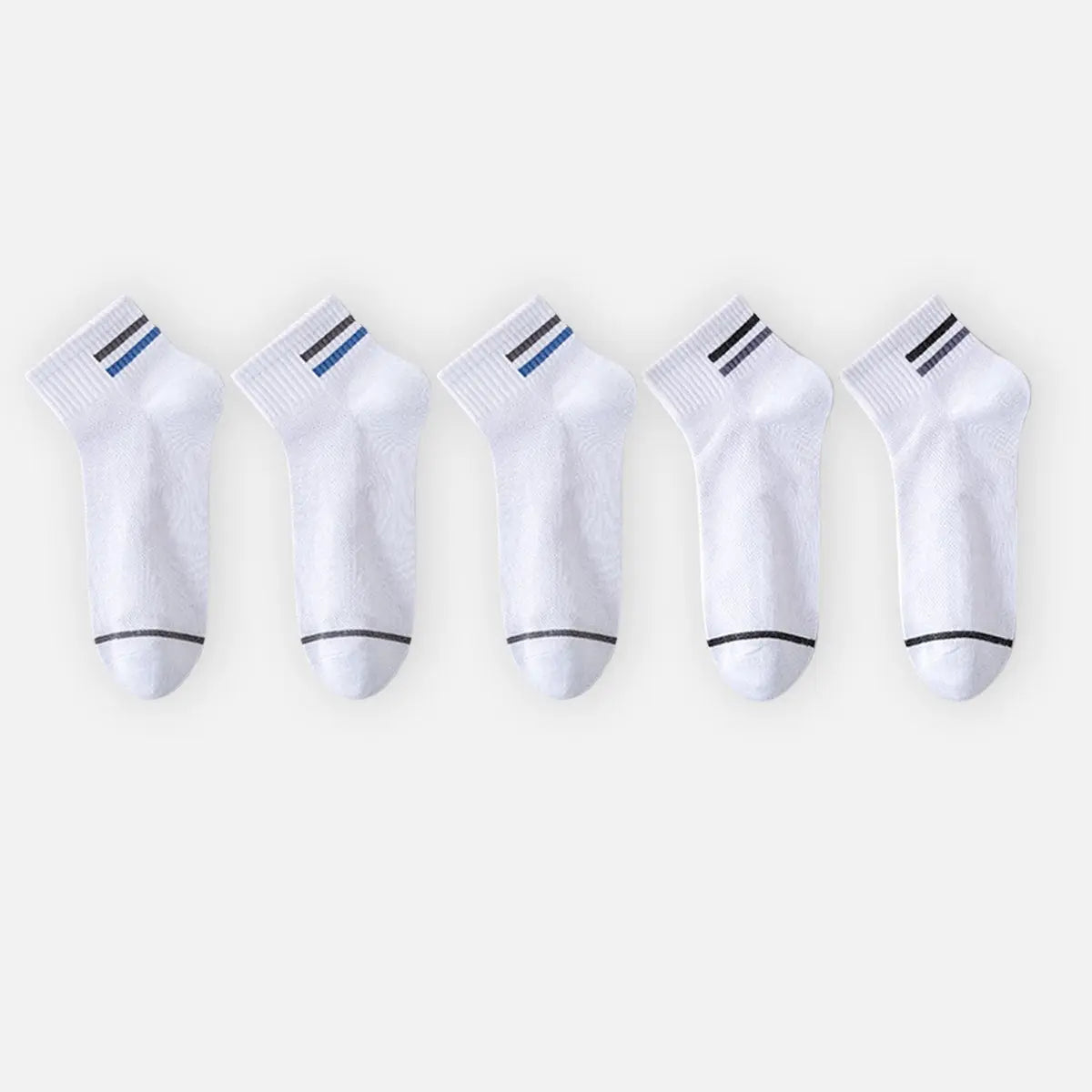 Men's Breathable Lightweight Ankle Socks 5-Pack Eleven Oasis