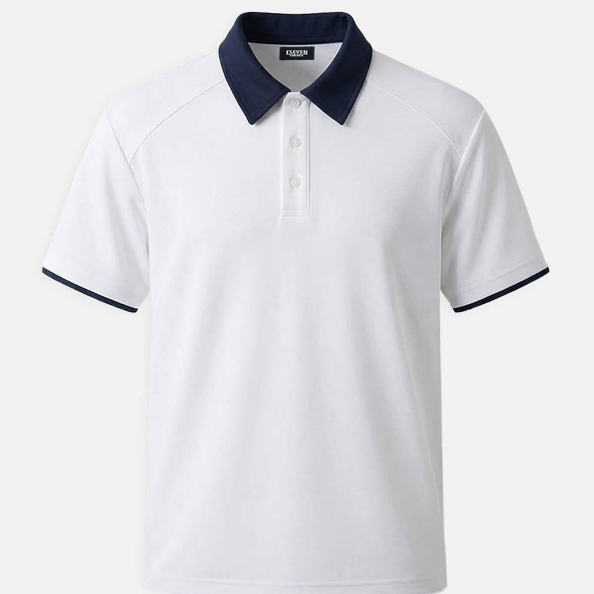 Men's Retro Contrast Collar Short Sleeve Polo Shirt Eleven Oasis