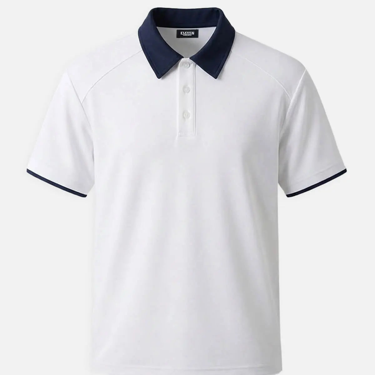 Men's Retro Contrast Collar Short Sleeve Polo Shirt ElevenOasis