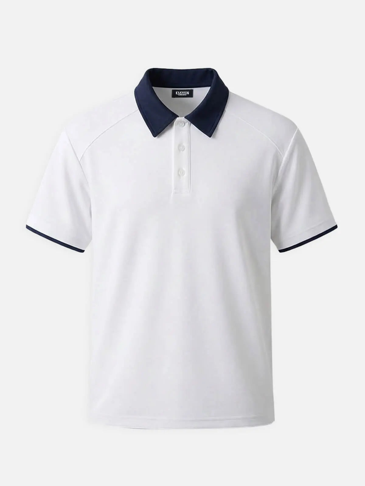 Men's Retro Contrast Collar Short Sleeve Polo Shirt ElevenOasis