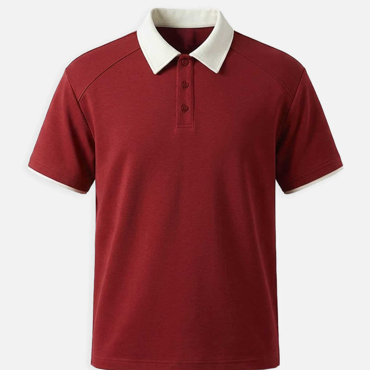 Men's Retro Contrast Collar Short Sleeve Polo Shirt Eleven Oasis
