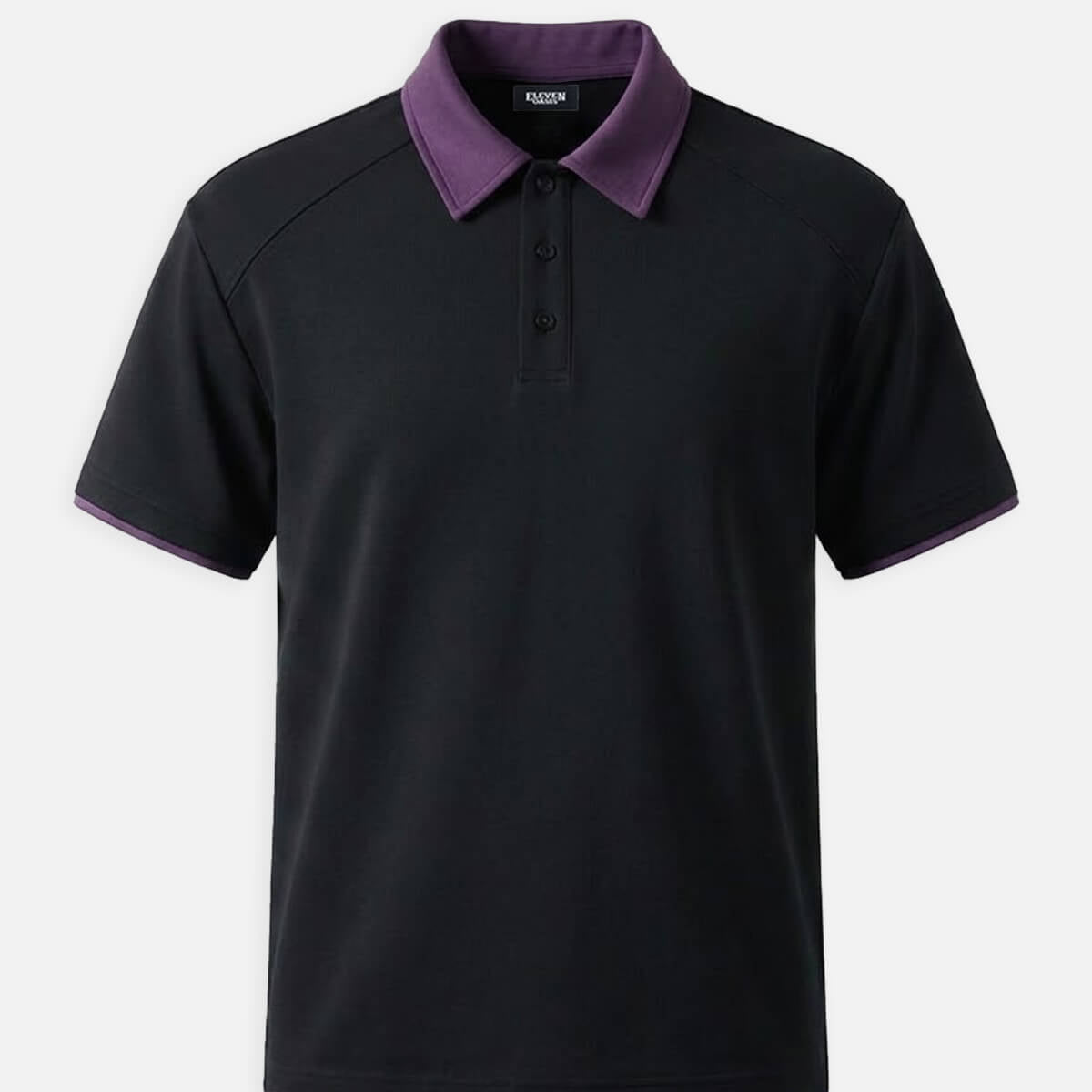 Men's Retro Contrast Collar Short Sleeve Polo Shirt Eleven Oasis