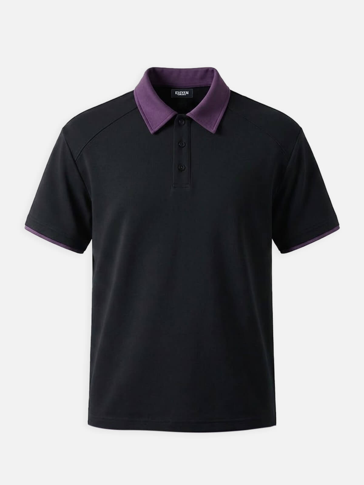 Men's Retro Contrast Collar Short Sleeve Polo Shirt Eleven Oasis