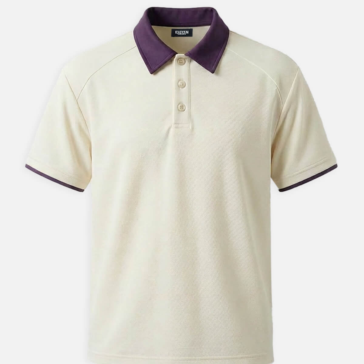 Men's Retro Contrast Collar Short Sleeve Polo Shirt Eleven Oasis