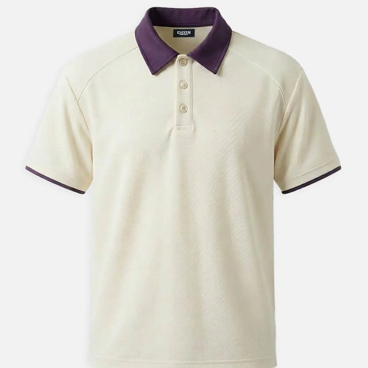 Men's Retro Contrast Collar Short Sleeve Polo Shirt ElevenOasis