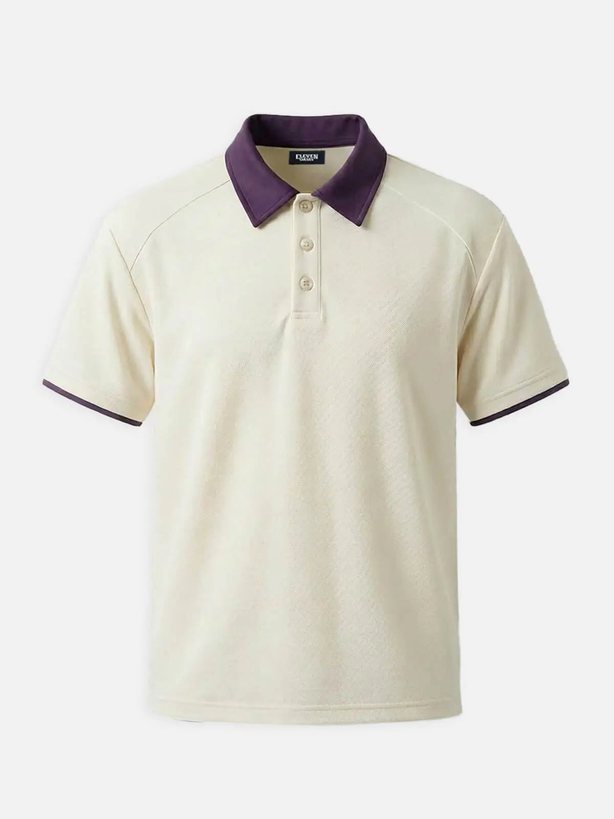 Men's Retro Contrast Collar Short Sleeve Polo Shirt ElevenOasis