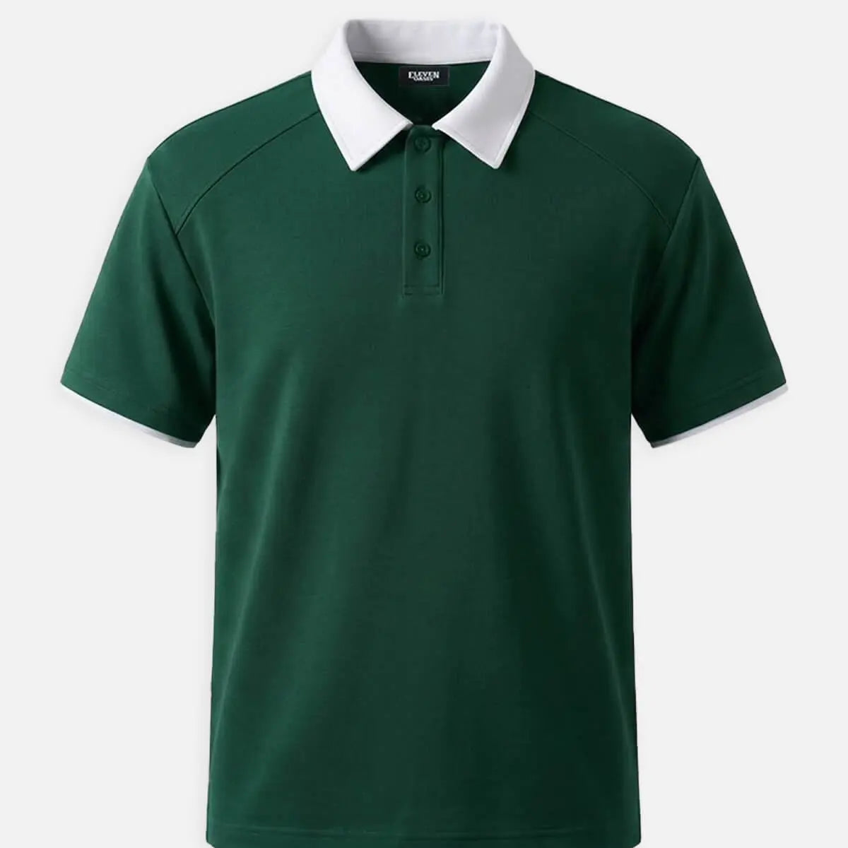 Men's Retro Contrast Collar Short Sleeve Polo Shirt ElevenOasis