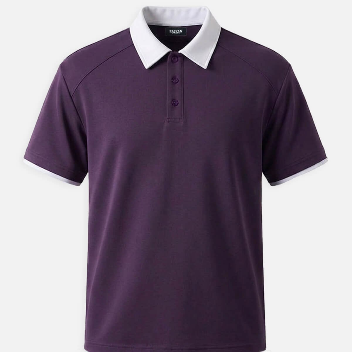 Men's Retro Contrast Collar Short Sleeve Polo Shirt Eleven Oasis