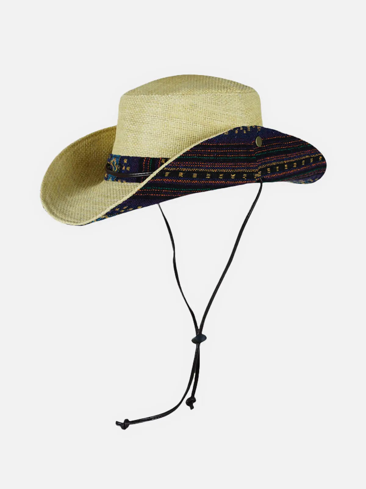 Men's Western Straw Cowboy Hat with Chin Strap Eleven Oasis