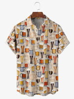 Men's Assortment of Beer Short Sleeve Casual ShirtMens short sleeve shirts Big and tall Mens shirts Short sleeve shirts for men Mens 4xl shirts Casual short sleeve shirts