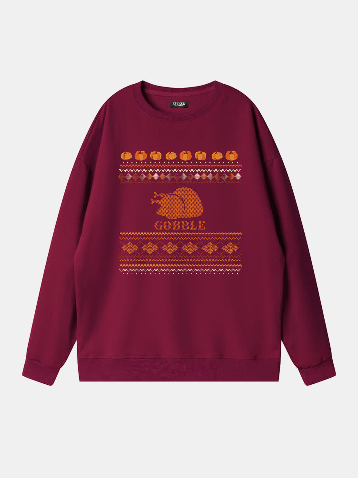 Gobble Thanksgiving Sweatshirt Eleven Oasis