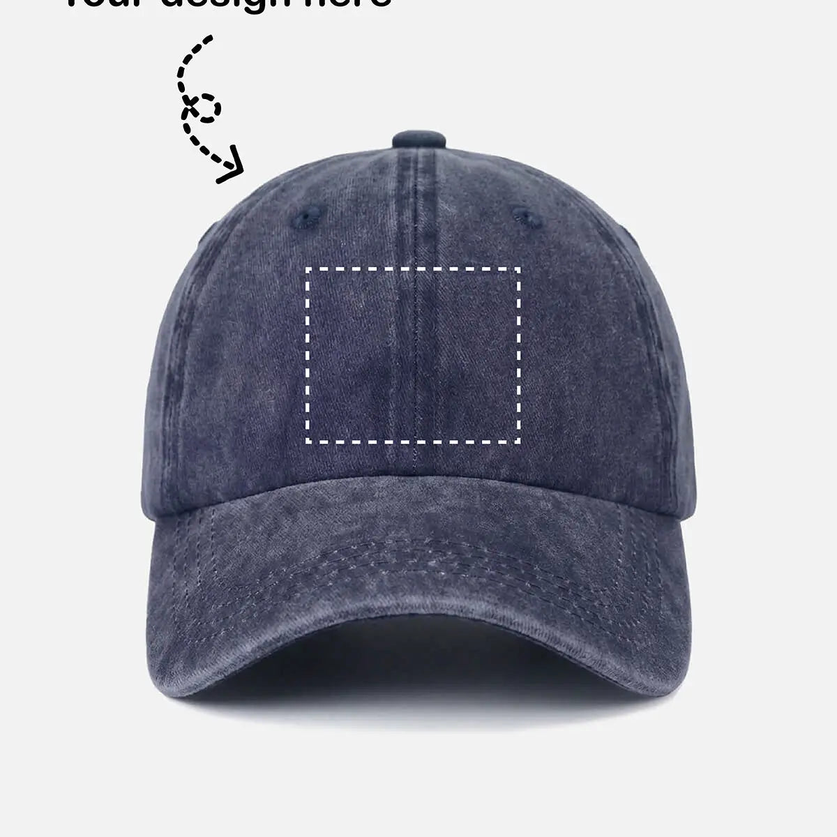 Customizable Washed Cotton Baseball Cap ElevenOasis