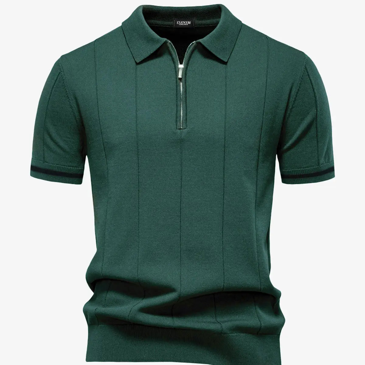 Men's Refined Slim Polo Knit Short Sleeve Shirt ElevenOasis