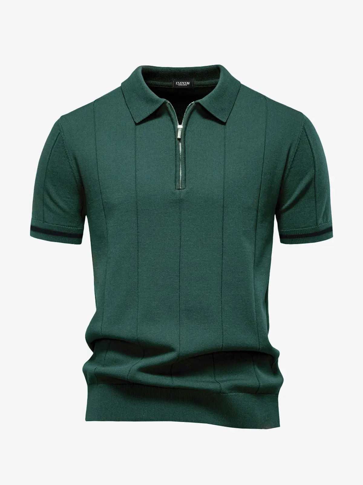 Men's Refined Slim Polo Knit Short Sleeve Shirt ElevenOasis
