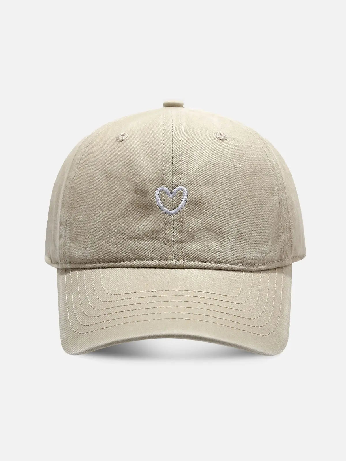Heart Washed Cotton Baseball Cap ElevenOasis