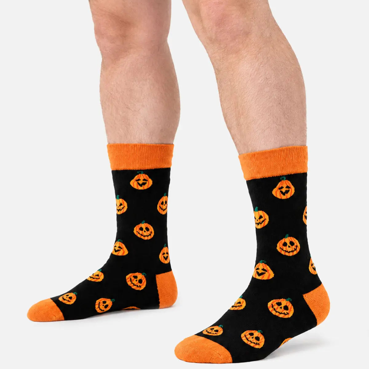 Men's Spooky Halloween Print Crew Socks