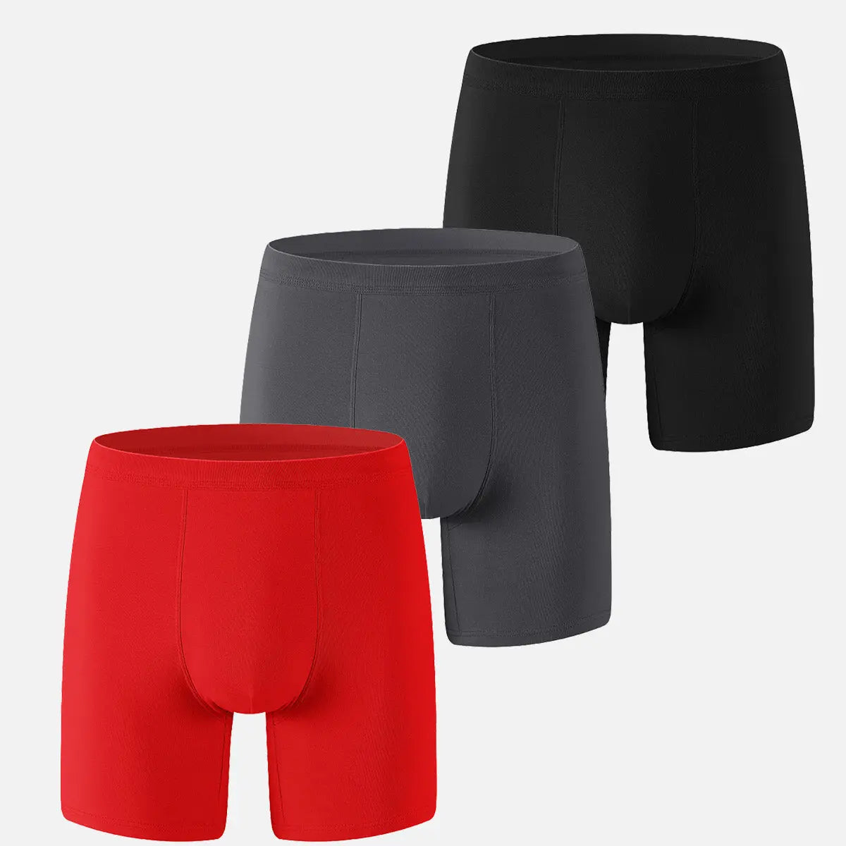 Men's Long-Leg Cotton Stretch Boxer Briefs Eleven Oasis
