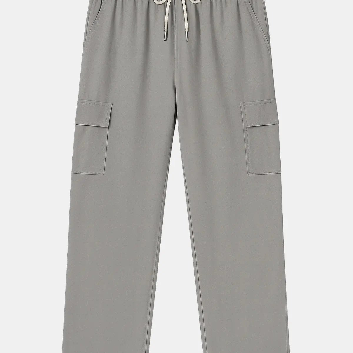 Men's Solid Color Linen Basic Breathable Vacation Cargo Pants Eleven Oasis