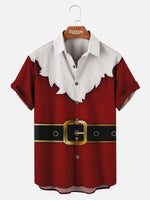 Costume Santa Casual Men's Short Sleeve Shirt ElevenOasis