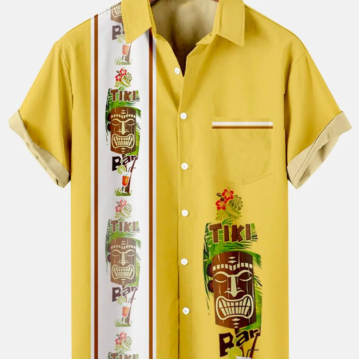 Men's Tiki Bar Paradise Short Sleeve Shirt ElevenOasis