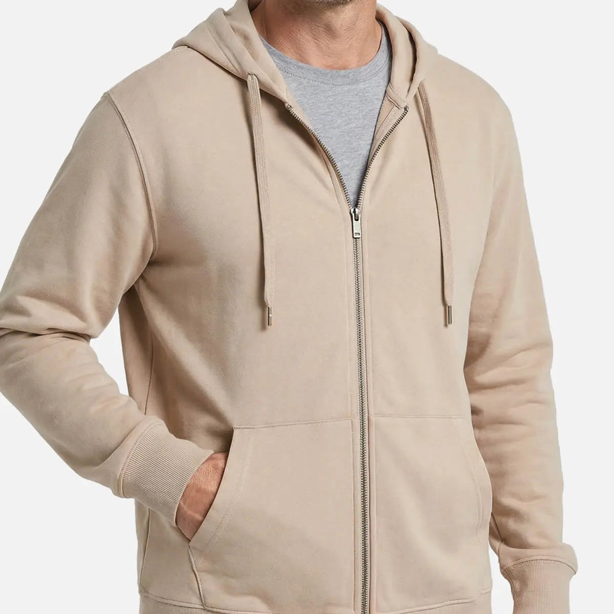 Men's Classic Cotton Zip-Up Hoodie Eleven Oasis