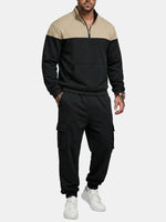 Men's Colorblock Quarter-Zip Tracksuit Set Eleven Oasis