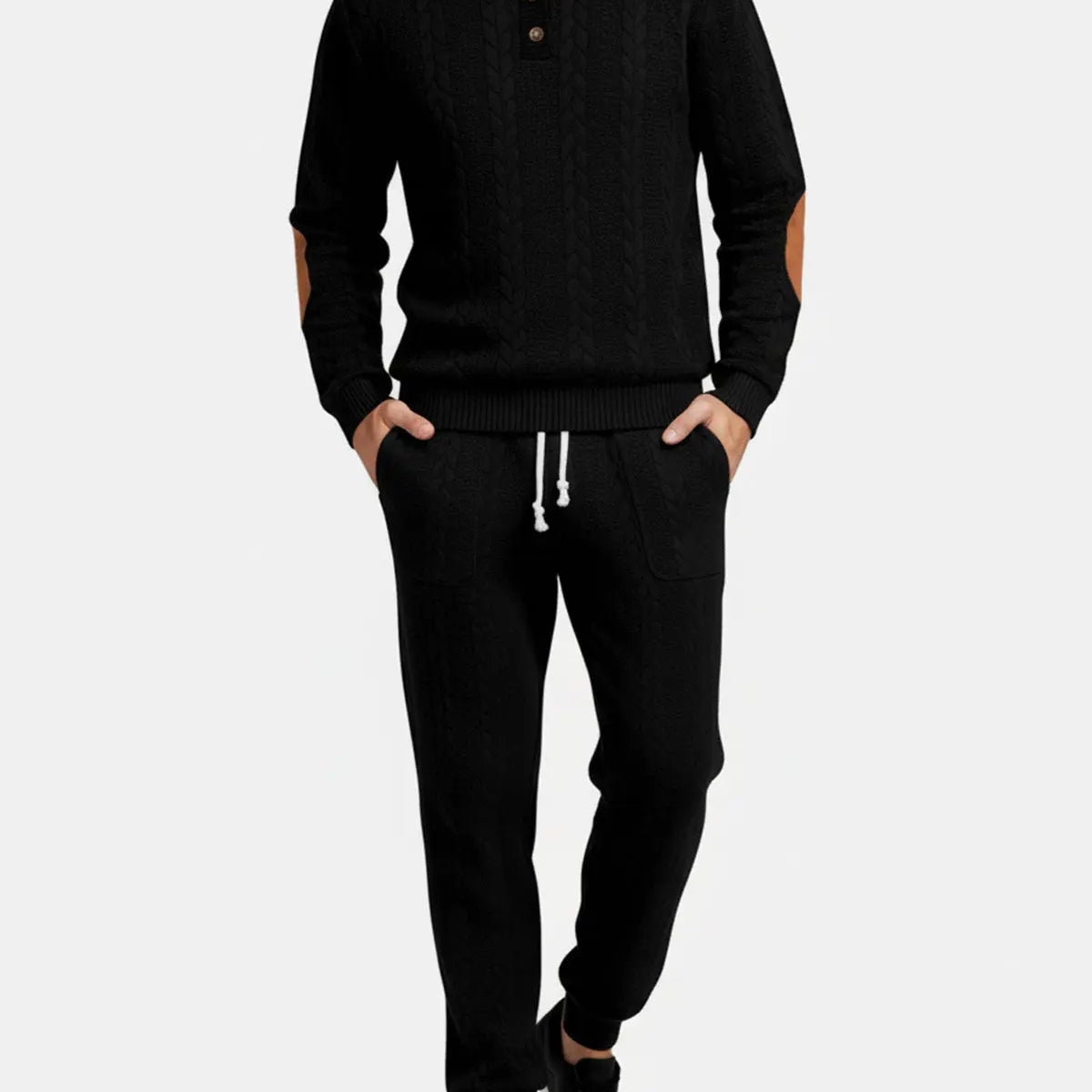 Men's Braided Cable Knit Lounge Set ElevenOasis